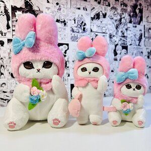 Mofusand x Sanrio My Melody 3x Plush Dolls Keychains Standing And Sitting